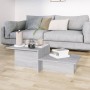 Mesa de centro madera contrachapada gris Sonoma 111,5x50x33 cm