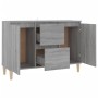 Aparador de madera de ingeniería gris Sonoma 101x35x70 cm