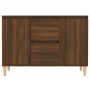 Aparador madera de ingeniería roble marrón 101x35x70 cm
