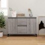 Aparador de madera contrachapada gris Sonoma 102x35x70 cm