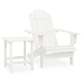 Adirondack chair with ottoman and garden table solid white spruce by vidaXL, Garden sets - Ref: Foro24-315919, Price: 76,28 €...