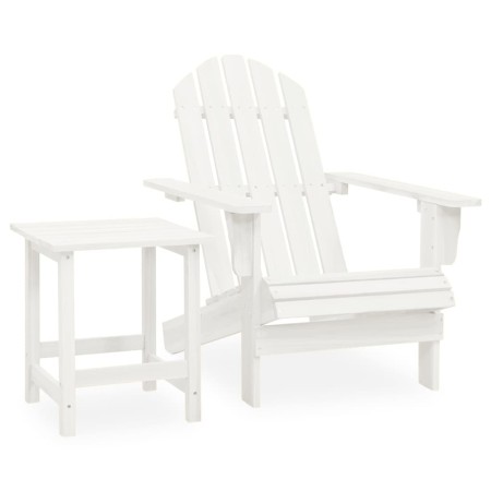 Adirondack chair with ottoman and garden table solid white spruce by vidaXL, Garden sets - Ref: Foro24-315919, Price: 77,48 €...