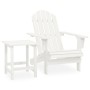 Adirondack chair with ottoman and garden table solid white spruce by vidaXL, Garden sets - Ref: Foro24-315919, Price: 77,48 €...