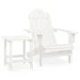 Adirondack-Stuhl mit Ottomane und Gartentisch aus massiver Weißfichte von vidaXL, Gartensets - Ref: Foro24-315919, Preis: 76,...