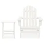 Adirondack-Stuhl mit Ottomane und Gartentisch aus massiver Weißfichte von vidaXL, Gartensets - Ref: Foro24-315919, Preis: 76,...