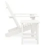 Adirondack-Stuhl mit Ottomane und Gartentisch aus massiver Weißfichte von vidaXL, Gartensets - Ref: Foro24-315919, Preis: 76,...