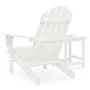 Adirondack-Stuhl mit Ottomane und Gartentisch aus massiver Weißfichte von vidaXL, Gartensets - Ref: Foro24-315919, Preis: 76,...