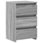 Mesitas de noche 2 uds contrachapado gris Sonoma 40x35x62,5 cm
