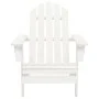 Adirondack-Stuhl mit Ottomane und Gartentisch aus massiver Weißfichte von vidaXL, Gartensets - Ref: Foro24-315919, Preis: 76,...