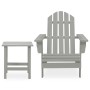 Adirondack-Stuhl mit Ottomane und Gartentisch aus massiver grauer Fichte von vidaXL, Gartensets - Ref: Foro24-315920, Preis: ...