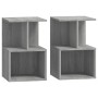 Mesitas noche 2 uds madera contrachapada gris Sonoma 35x35x55cm