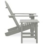 Adirondack-Stuhl mit Ottomane und Gartentisch aus massiver grauer Fichte von vidaXL, Gartensets - Ref: Foro24-315920, Preis: ...