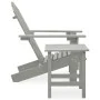 Silla con otomana y mesa jardín Adirondack abeto macizo gris de vidaXL, Conjuntos de jardín - Ref: Foro24-315920, Precio: 78,...