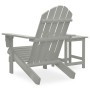 Adirondack-Stuhl mit Ottomane und Gartentisch aus massiver grauer Fichte von vidaXL, Gartensets - Ref: Foro24-315920, Preis: ...
