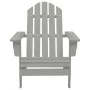 Silla con otomana y mesa jardín Adirondack abeto macizo gris de vidaXL, Conjuntos de jardín - Ref: Foro24-315920, Precio: 78,...
