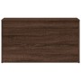 Baúl de almacenaje madera contrachapada marrón roble 84x42x46cm