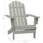 Adirondack-Stuhl mit Ottomane und Gartentisch aus massiver grauer Fichte von vidaXL, Gartensets - Ref: Foro24-315920, Preis: ...