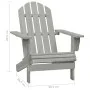 Silla con otomana y mesa jardín Adirondack abeto macizo gris de vidaXL, Conjuntos de jardín - Ref: Foro24-315920, Precio: 78,...