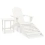 Adirondack chair with ottoman and garden table solid white spruce by vidaXL, Garden sets - Ref: Foro24-315929, Price: 90,01 €...