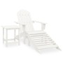 Adirondack-Stuhl mit Ottomane und Gartentisch aus massiver Weißfichte von vidaXL, Gartensets - Ref: Foro24-315929, Preis: 91,...