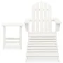 Adirondack chair with ottoman and garden table solid white spruce by vidaXL, Garden sets - Ref: Foro24-315929, Price: 90,01 €...