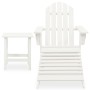 Adirondack-Stuhl mit Ottomane und Gartentisch aus massiver Weißfichte von vidaXL, Gartensets - Ref: Foro24-315929, Preis: 91,...
