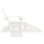 Adirondack-Stuhl mit Ottomane und Gartentisch aus massiver Weißfichte von vidaXL, Gartensets - Ref: Foro24-315929, Preis: 91,...
