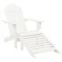 Adirondack chair with ottoman and garden table solid white spruce by vidaXL, Garden sets - Ref: Foro24-315929, Price: 90,01 €...