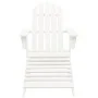 Adirondack chair with ottoman and garden table solid white spruce by vidaXL, Garden sets - Ref: Foro24-315929, Price: 90,01 €...