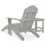 Adirondack-Stuhl mit Ottomane und Gartentisch aus massiver grauer Fichte von vidaXL, Gartensets - Ref: Foro24-315930, Preis: ...