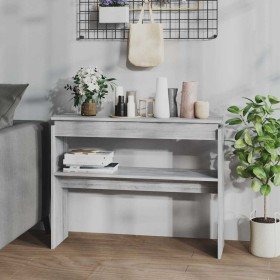 Mesa consola madera contrachapada gris Sonoma 102x30x80 cm Mesa consola madera contrachapada gris Sonoma 102x30x80 cm