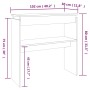 Mesa consola madera contrachapada gris Sonoma 102x30x80 cm