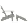 Adirondack-Stuhl mit Ottomane und Gartentisch aus massiver grauer Fichte von vidaXL, Gartensets - Ref: Foro24-315930, Preis: ...