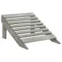 Adirondack-Stuhl mit Ottomane und Gartentisch aus massiver grauer Fichte von vidaXL, Gartensets - Ref: Foro24-315930, Preis: ...
