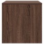 Mesas apilables 3 pzas madera contrachapada color roble marrón