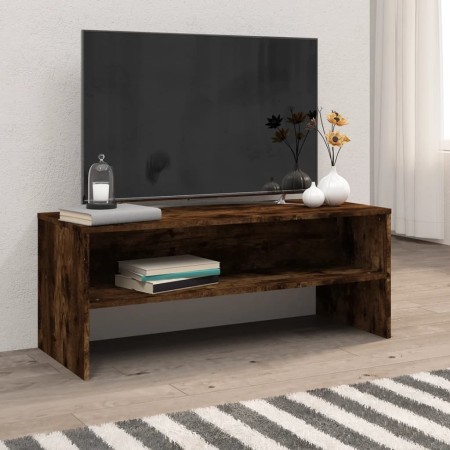 Mueble de TV madera contrachapada roble ahumado 100x40x40 cm en Muebles TV | Comprar online en Foro24