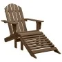 Adirondack-Stuhl mit Ottomane und Gartentisch aus massiver brauner Fichte von vidaXL, Gartensets - Ref: Foro24-315931, Preis:...
