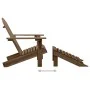 Adirondack-Stuhl mit Ottomane und Gartentisch aus massiver brauner Fichte von vidaXL, Gartensets - Ref: Foro24-315931, Preis:...