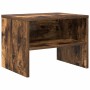 Mesita de noche madera contrachapada roble ahumado 40x30x30 cm