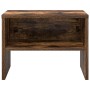 Mesita de noche madera contrachapada roble ahumado 40x30x30 cm