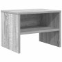 Mesita de noche madera contrachapada gris Sonoma 40x30x30 cm