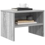 Mesita de noche madera contrachapada gris Sonoma 40x30x30 cm