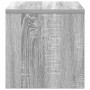 Mesita de noche madera contrachapada gris Sonoma 40x30x30 cm