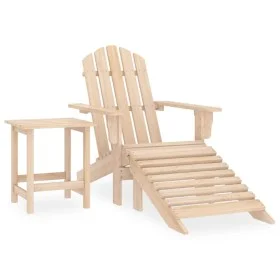 Adirondack-Gartenstuhl mit Ottomane und Tisch aus massiver rosa Fichte von vidaXL, Gartensets - Ref: Foro24-315932, Preis: 93...