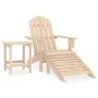 Adirondack garden chair with ottoman and solid pink spruce table by vidaXL, Garden sets - Ref: Foro24-315932, Price: 93,82 €,...