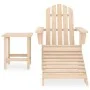 Adirondack garden chair with ottoman and solid pink spruce table by vidaXL, Garden sets - Ref: Foro24-315932, Price: 93,82 €,...