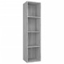 Estantería/mueble de TV contrachapada gris Sonoma 36x30x143 cm