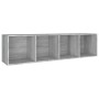 Estantería/mueble de TV contrachapada gris Sonoma 36x30x143 cm