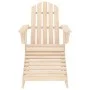 Adirondack garden chair with ottoman and solid pink spruce table by vidaXL, Garden sets - Ref: Foro24-315932, Price: 93,82 €,...