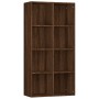 Estantería/Aparador contrachapada marrón roble 66x30x130 cm